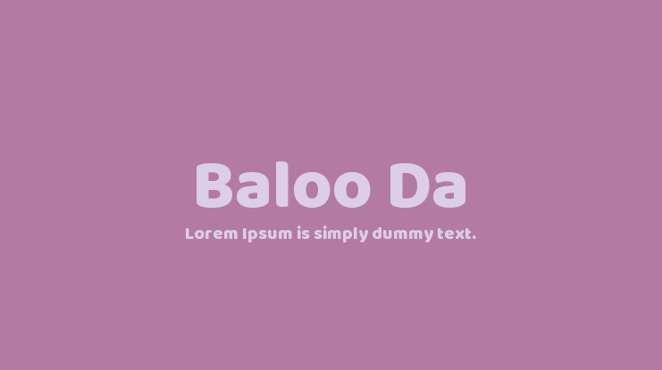 Baloo Da Font preview
