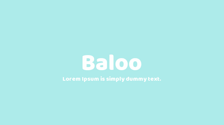 Baloo Font preview