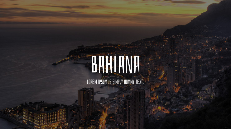 Bahiana Regular Font preview