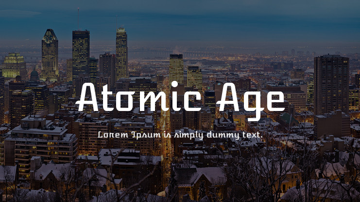 Atomic Age Regular Font preview