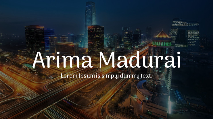 Arima Madurai Font preview