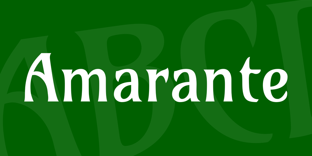 Amarante Font preview