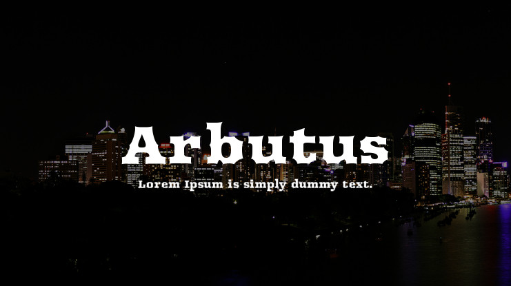 Arbutus Font preview