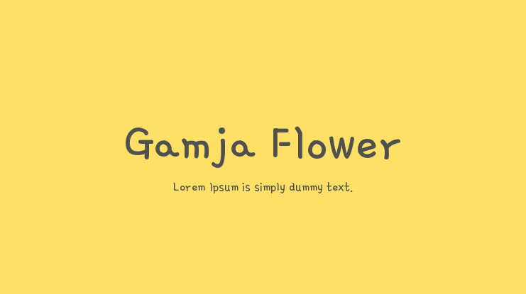 Gamja Flower Font preview