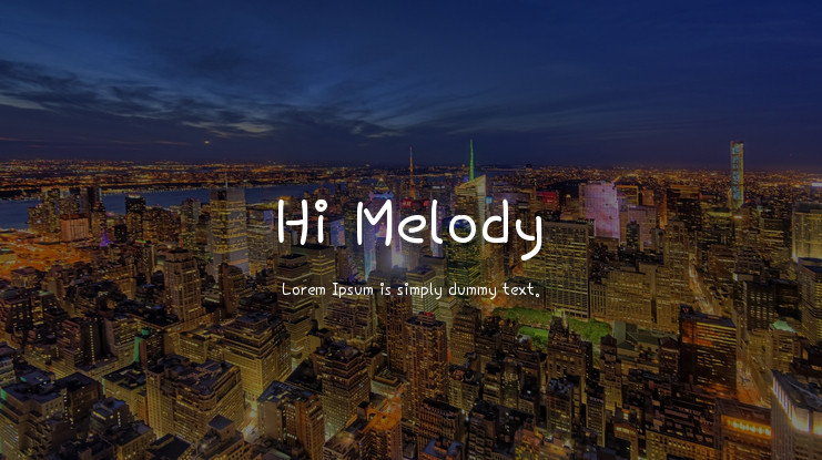 Hi Melody Font preview