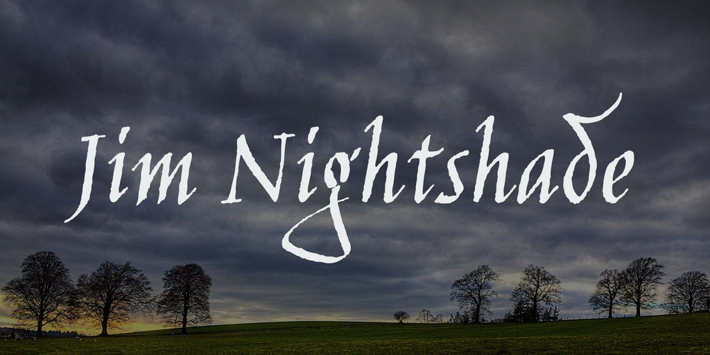 Jim Nightshade Font preview