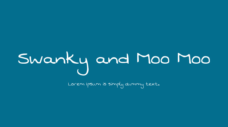 Swanky and Moo Moo Font preview