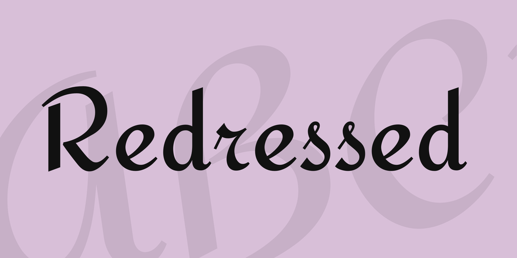 Redressed Font preview