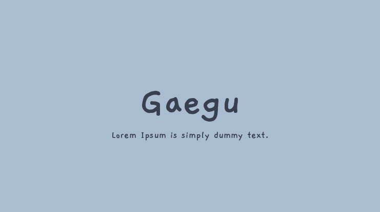 Gaegu Font preview