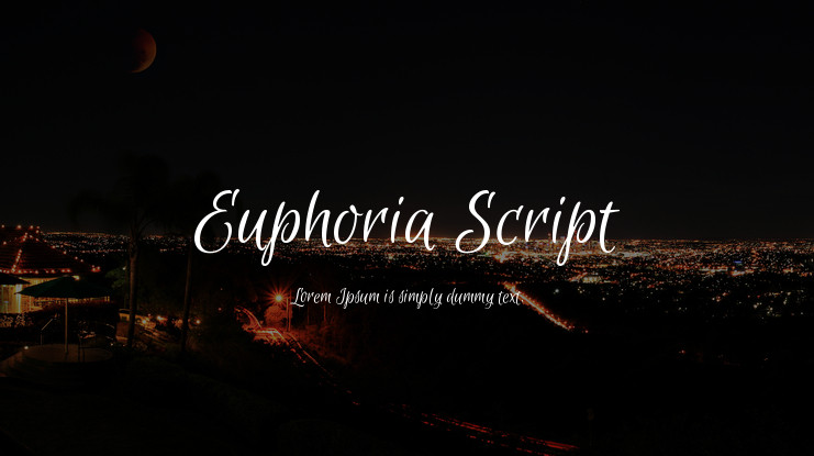Euphoria Script Regular Font preview