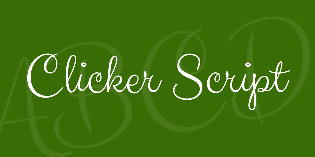 Clicker Script Font preview
