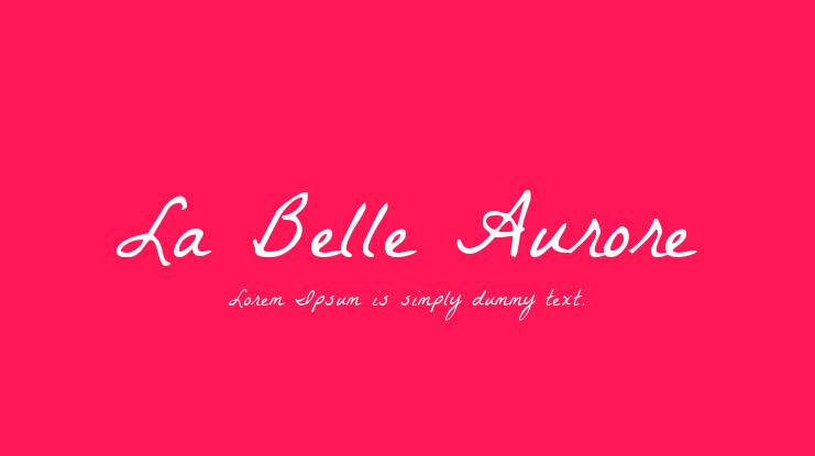 La Belle Aurore Font preview