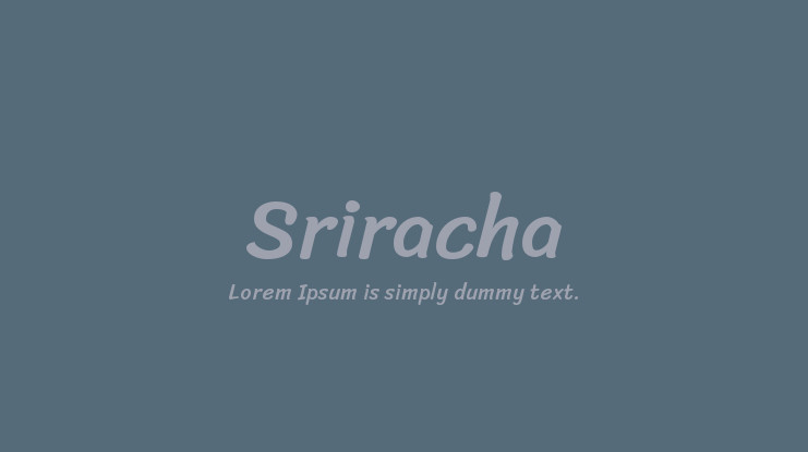 Sriracha Font preview
