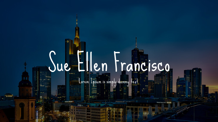 Sue Ellen Francisco Font preview