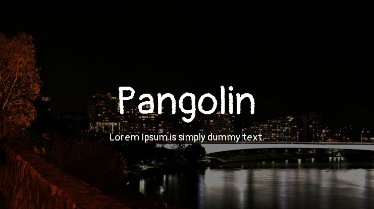Pangolin Font preview