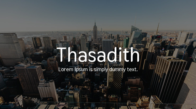Thasadith Font preview