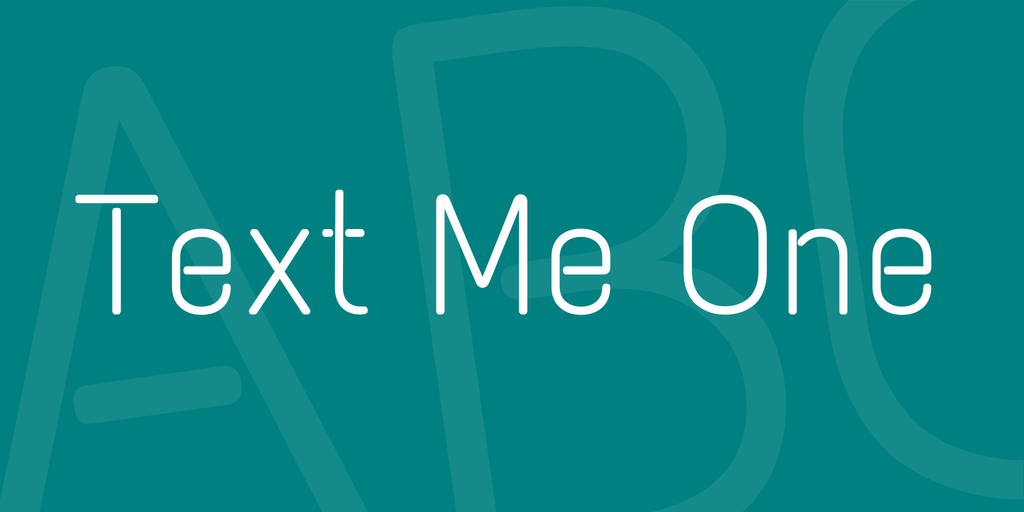 Text Me One Font preview