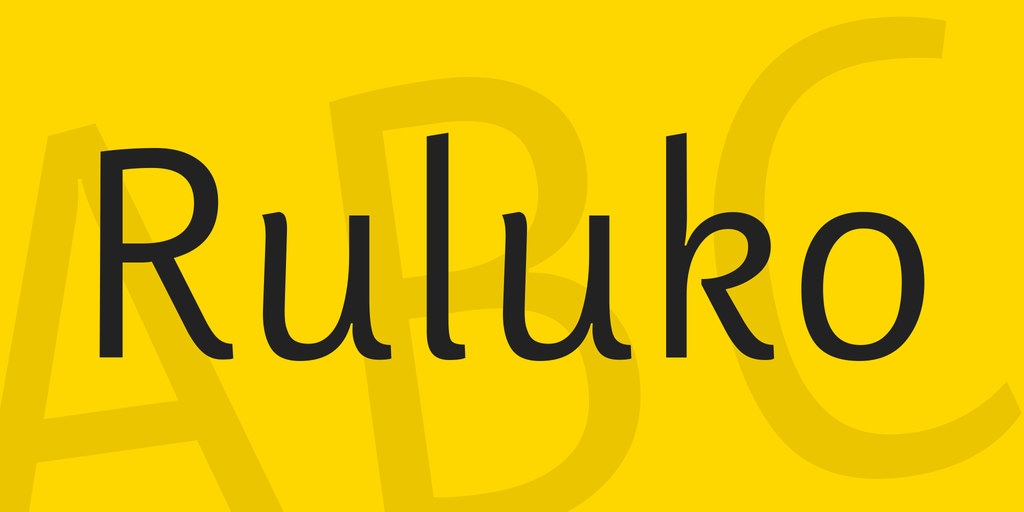 Ruluko Font preview