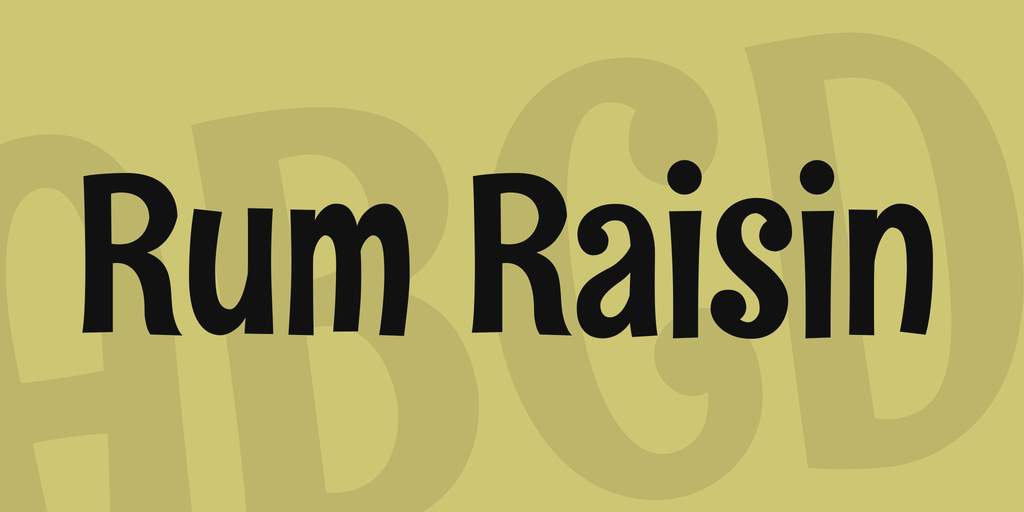 Rum Raisin Regular Font preview