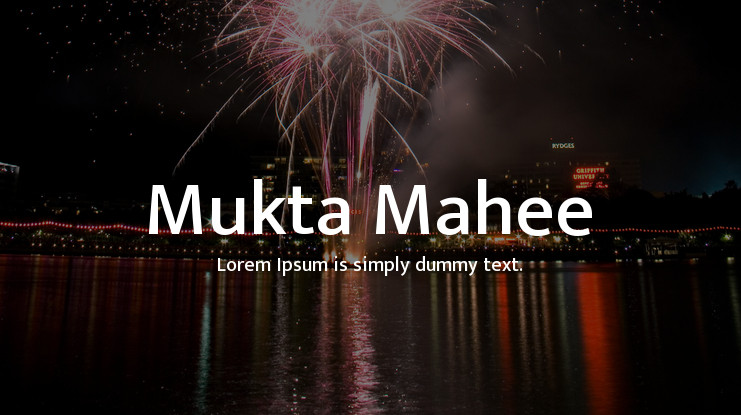 Mukta Mahee Font preview