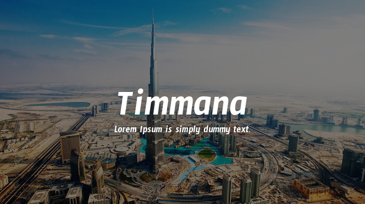 Timmana Font preview