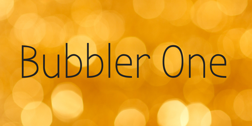 Bubbler One Font preview
