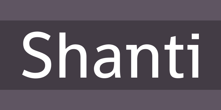 Shanti Regular Font preview