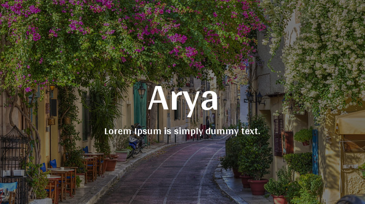 Arya Font preview