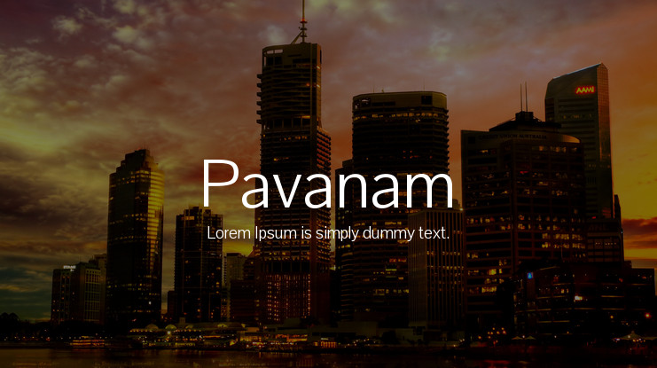 Pavanam Font preview