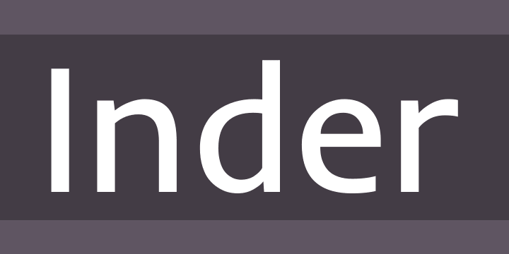 Inder Font preview