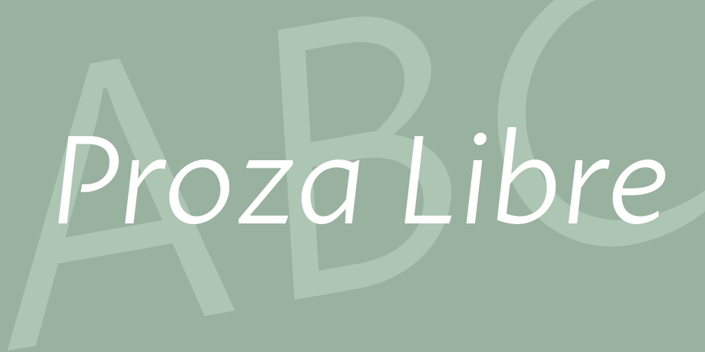 Proza Libre Font preview