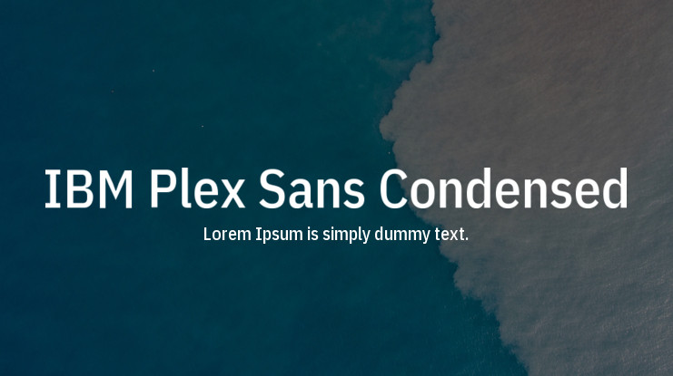 IBM Plex Sans Condensed Font preview