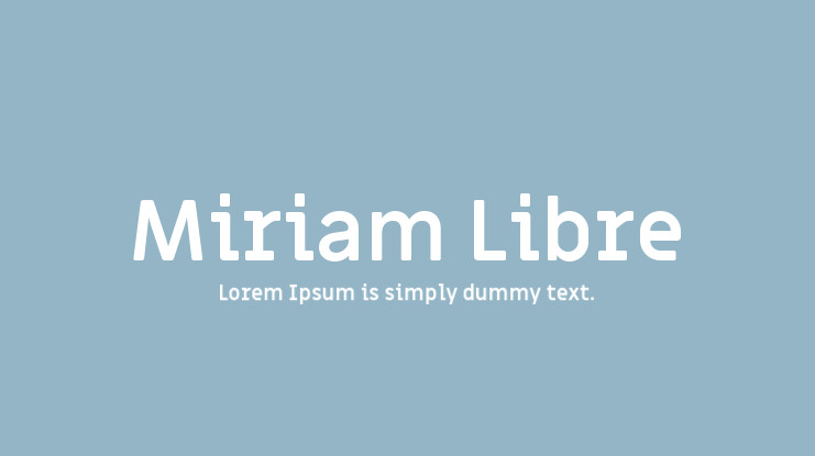 Miriam Libre Font preview
