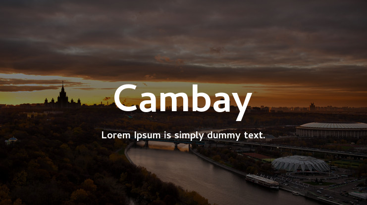 Cambay Font preview