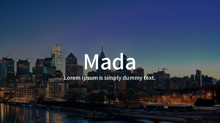 Mada Font preview