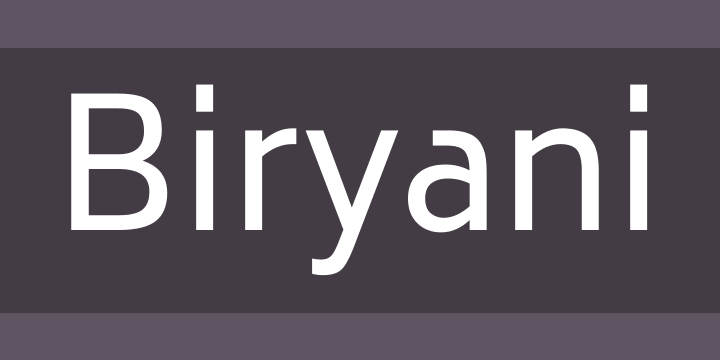 Biryani Font preview