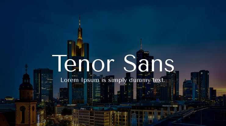 Tenor Sans Font preview