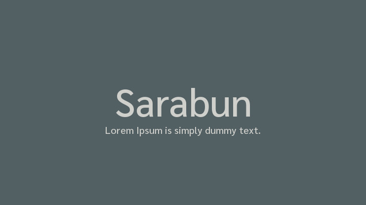 Sarabun Font preview