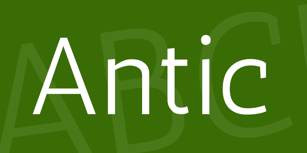 Antic Font preview
