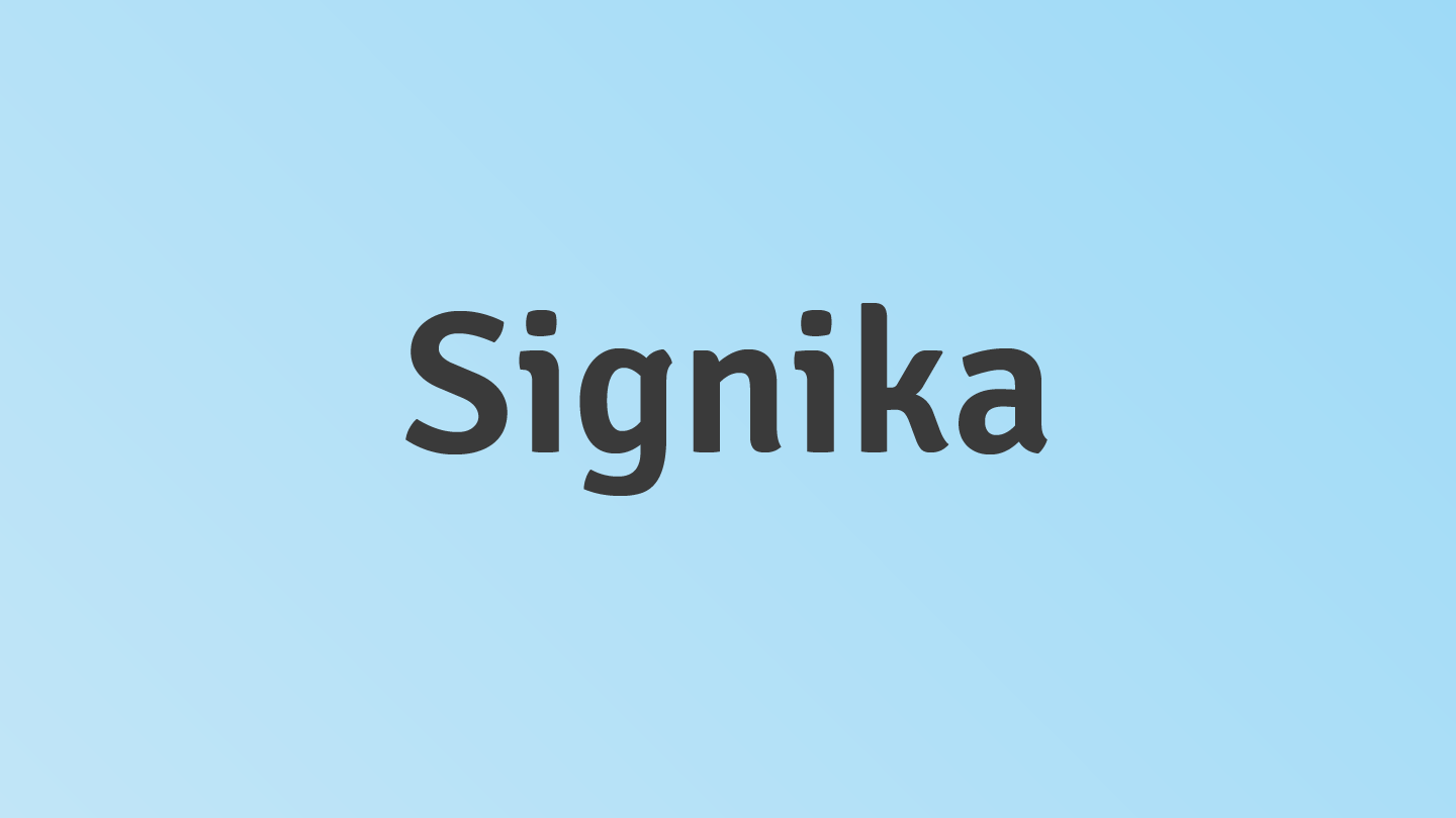 Signika Font preview
