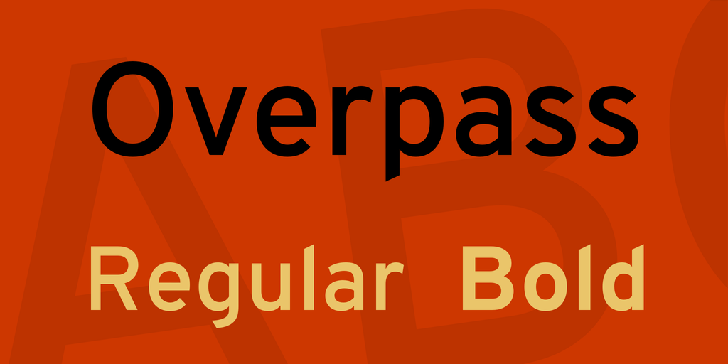 Overpass Font preview