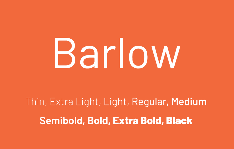 Barlow Font preview