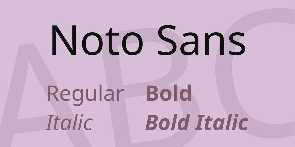 Noto Sans TC Font preview