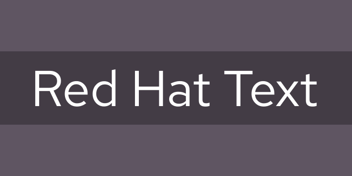 Red Hat Text Font preview