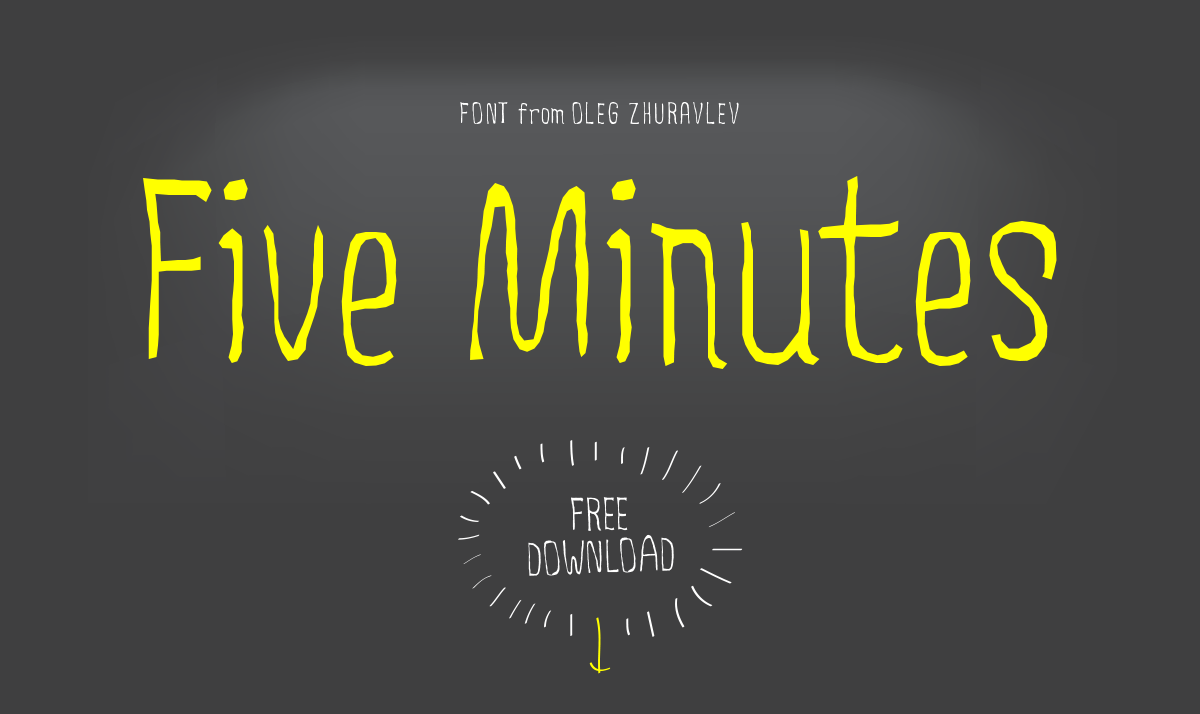 Five Minutes Font preview