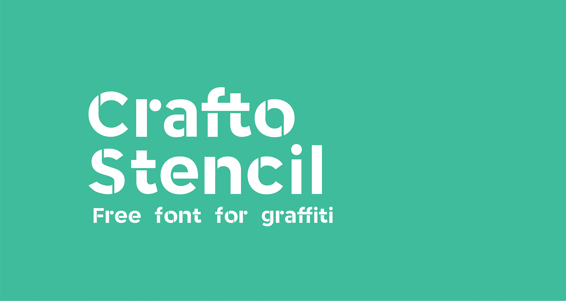 Crafto Stencil  Font preview