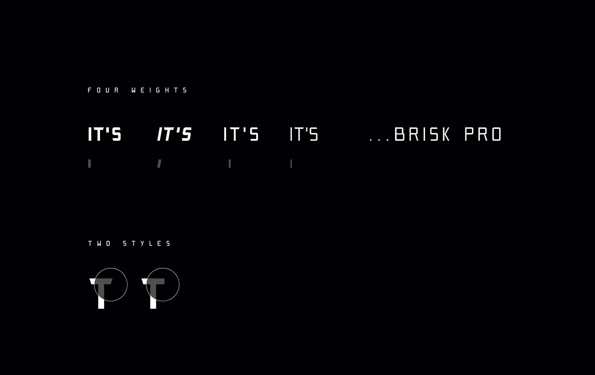 Brisk Pro Thin Font preview