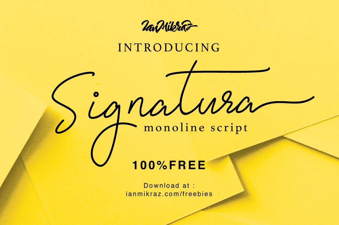 Signatura Monoline Font preview