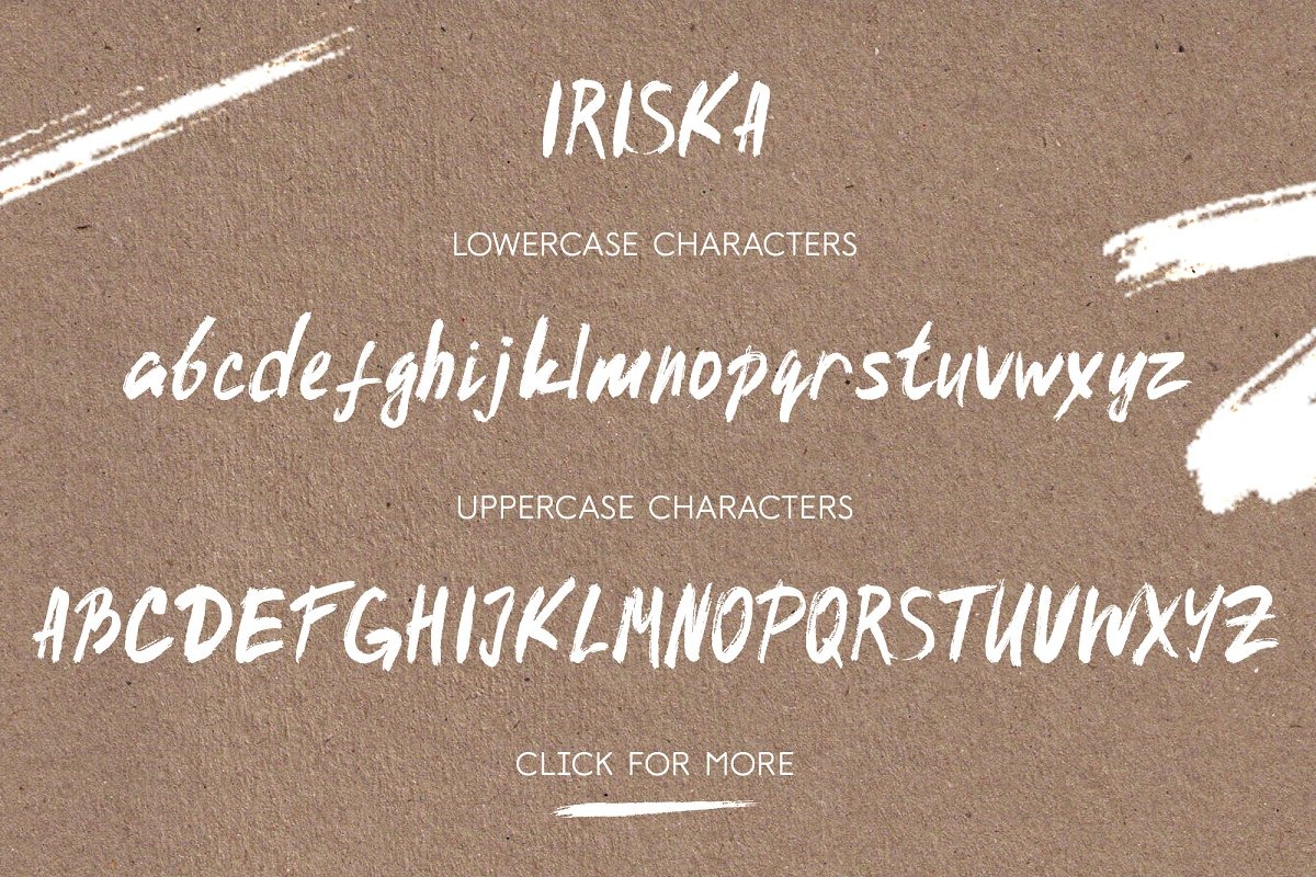 Iriska Brush Regular Font preview