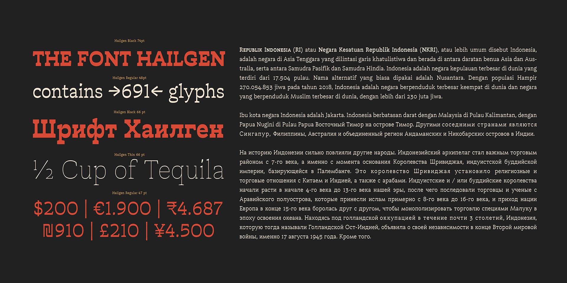 Hailgen Thin Font preview